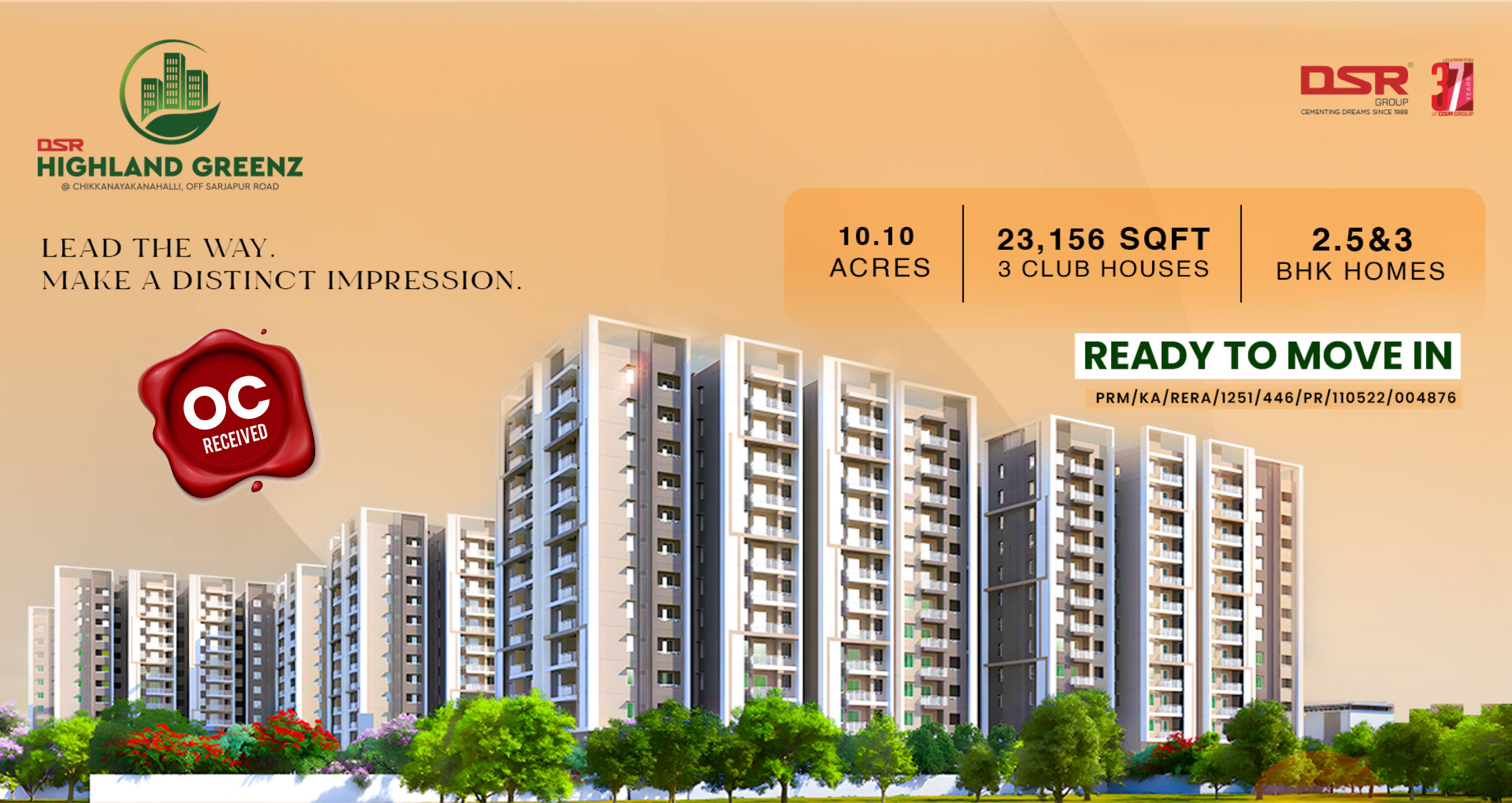 DSR Highland Greenz – Ready to Move Luxury Apartments in Doddakannelli, Bengaluru
