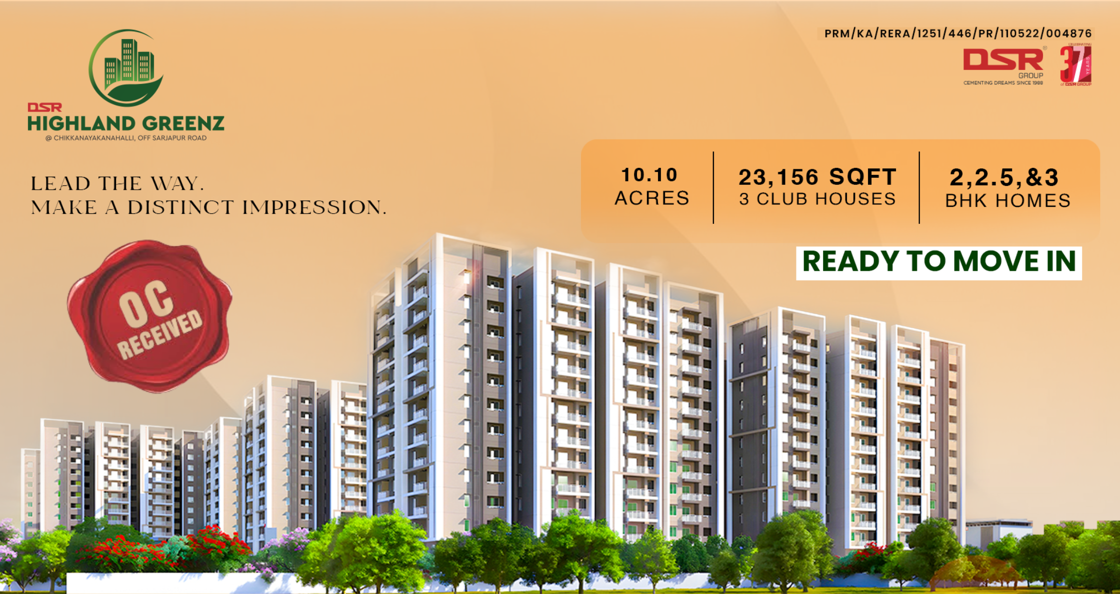 DSR Highland Greenz – Ready to Move Luxury Apartments in Doddakannelli, Bengaluru
